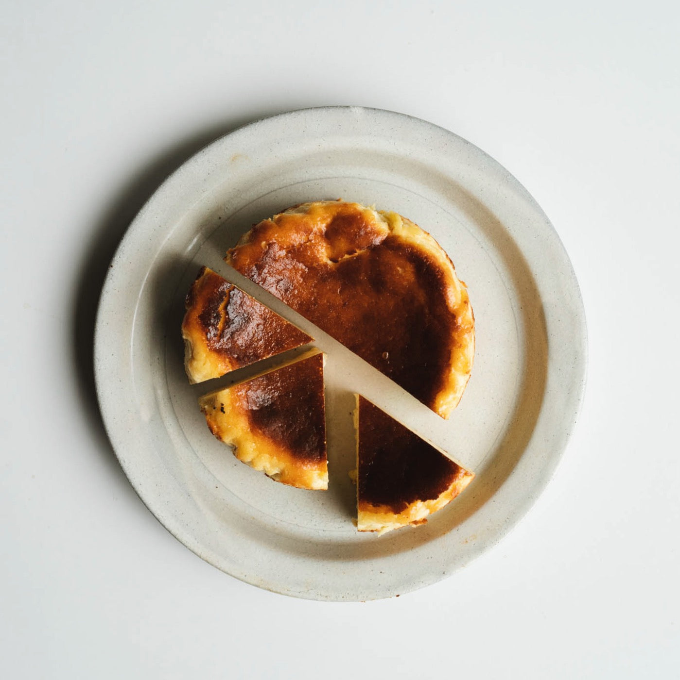 Plane-Basque Cheesecake Whole