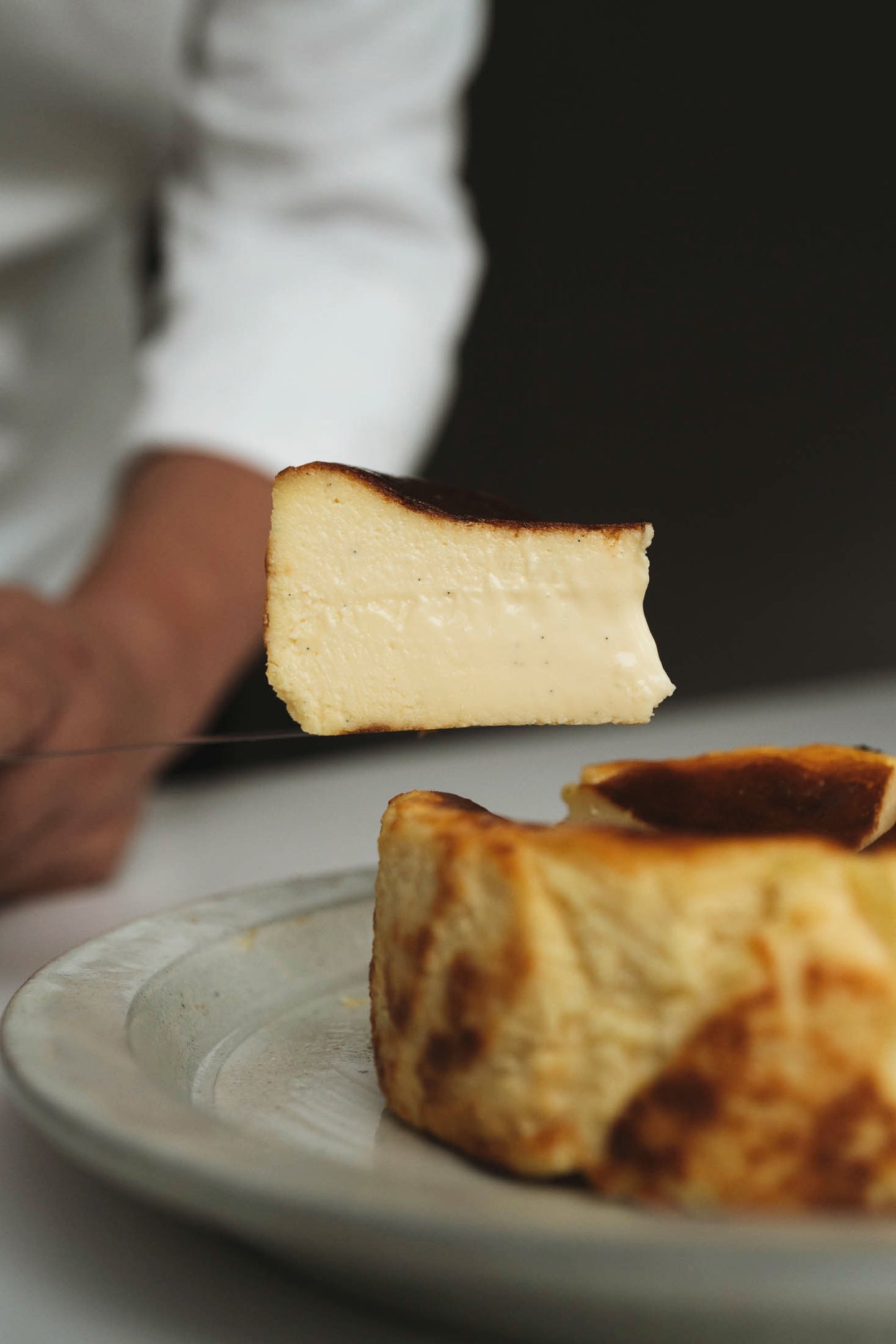 Plane-Basque Cheesecake Whole